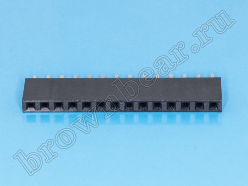 Разъем 1х14 гнездо на плату, шаг 2.54мм фото 4