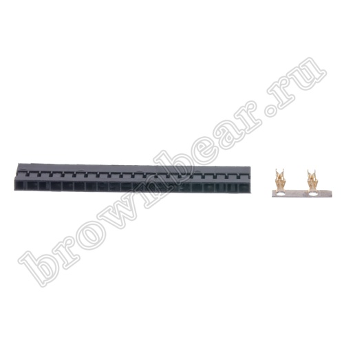 Разъем 1х20 гнездо на кабель, шаг 2мм, с контактами фото 4