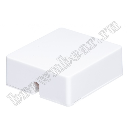 Розетка телефонная накладная одинарная RJ-11, белая  фото 2