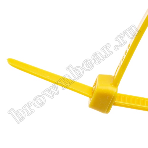Стяжка (хомут) нейлоновая 280 x 4.8 мм, желтая, упаковка 100 шт. CV-280SY фото 3