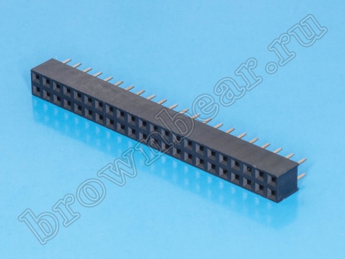 Разъем 2х22 гнездо на плату, шаг 2мм фото 2