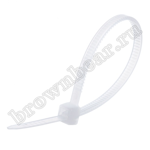Стяжка (хомут) нейлоновая 100 x 2.5 мм, белая, упаковка 100 шт. ET-3x100