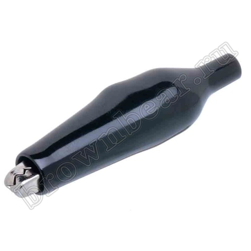 Зажим изолированный 62мм тип 'aligator', черный