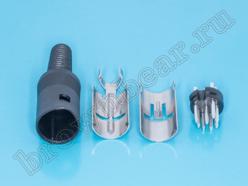 Вилка DIN 8 контактов  на кабель, 41 градус DN-8M2 фото 4