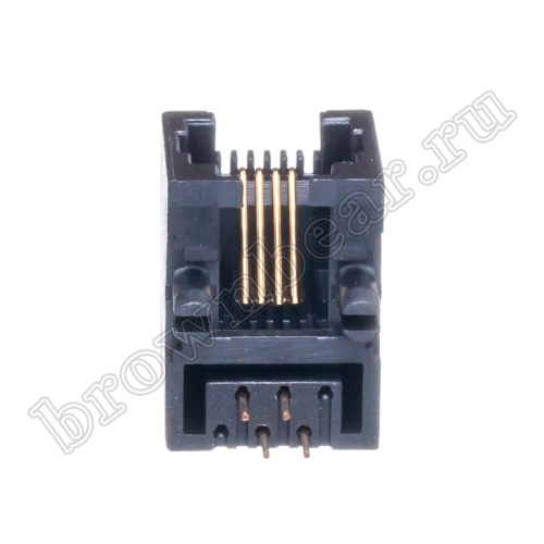 Разъём RJ-11 гнездо на плату, 6P4C, тип 4 TJ4-6P4C фото 5