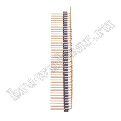 Разъем штыревой однорядный на плату, 1х40, шаг 2.54мм, угловой фото 6