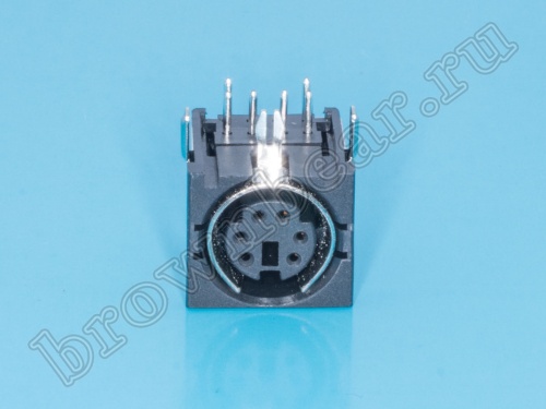 Гнездо mini DIN 6 контактов на плату MDN-6FR фото 3