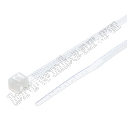 Стяжка (хомут) нейлоновая 140 x 2.5 мм, белая, упаковка 100 шт. CV-140S фото 4