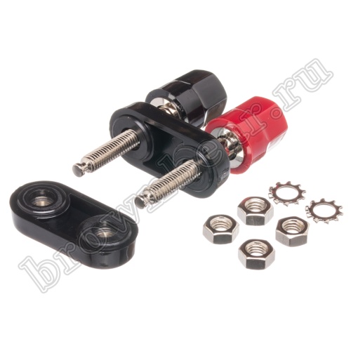 Клемма приборная сдвоенная для разъема Banana, тип 1 (гнездо), красная и черная BPD-1 фото 7