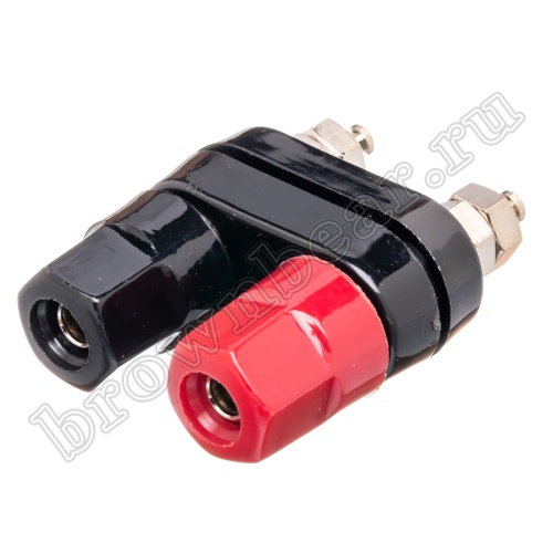 Клемма приборная сдвоенная для разъема Banana, тип 1 (гнездо), красная и черная BPD-1