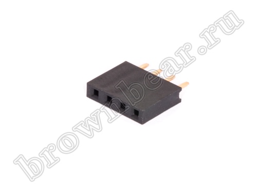 Разъем 1х4 гнездо на плату, шаг 2.54 мм