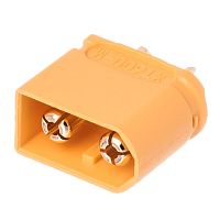 Разъем питания XT60 для АКБ, 2 контакта, штекер на кабель XT60U-M.G.Y