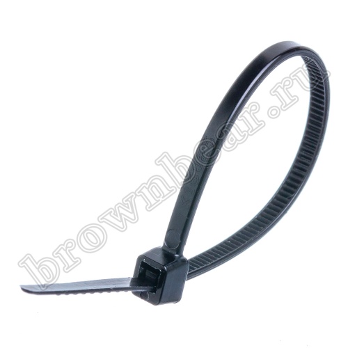 Стяжка (хомут) нейлоновая 100 x 2.5 мм, черная, упаковка 100 шт. CV-100-B