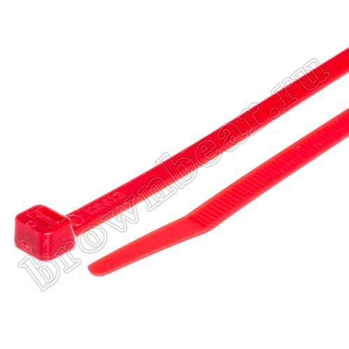 Стяжка (хомут) нейлоновая 280 x 4.8 мм, красная, упаковка 100 шт. CV-280SR фото 3