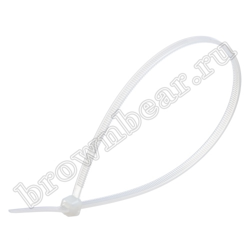 Стяжка (хомут) нейлоновая 250 x 3.6 мм, белая, упаковка 100 шт. CV-250M