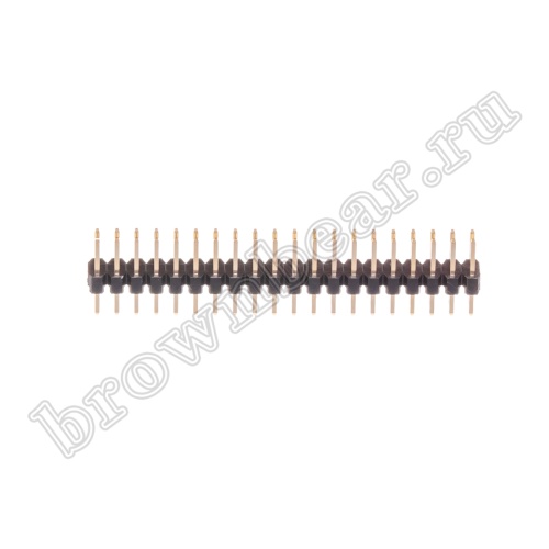 Разъем штыревой двухрядный на плату, 2х20, шаг 2.00мм фото 2