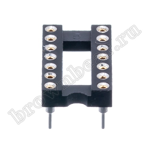 Панелька для микросхем DIP 14 цанговая фото 2