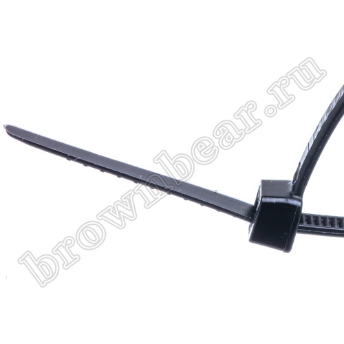 Стяжка (хомут) нейлоновая 100 x 2.5 мм, черная, упаковка 100 шт. CV-100-B фото 3