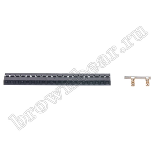 Разъем 1х20 гнездо на кабель, шаг 2мм, с контактами фото 2