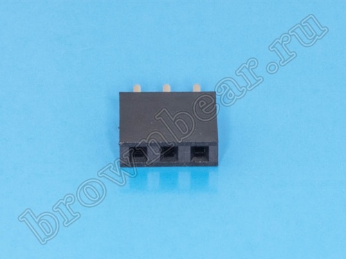 Разъем 1х3 гнездо на плату, шаг 2.54 мм фото 4