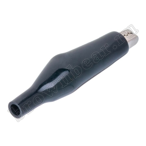 Зажим изолированный 43мм тип 'aligator', черный фото 2