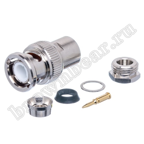 Разъем BNC штекер на кабель RG-58,  пайка BNC-S58P фото 5