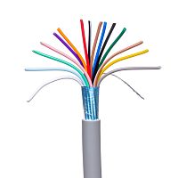Кабель сигнальный коммуникационный 15 проводов, 26AWG, бухта 50м, экранированный, серый SIN YU