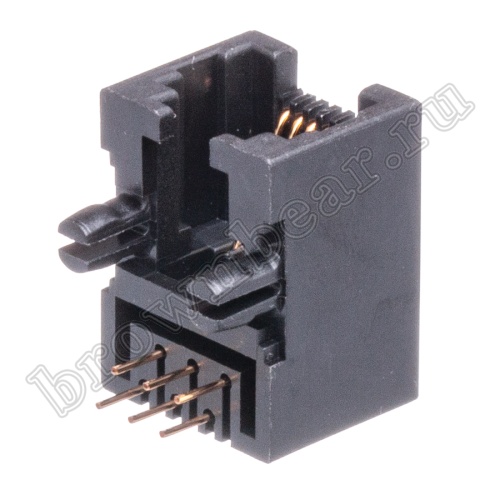 Разъём RJ-12 гнездо на плату, 6P6C, тип 4 TJ4-6P6C фото 7