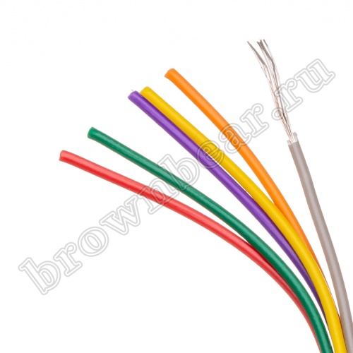 Кабель сигнальный коммуникационный 3 провода, 28AWG, бухта 50м, неэкранированный, серый  фото 3