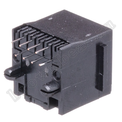 Разъём RJ-45 гнездо на плату, 8P8C, тип 3 TJ3-8P8C фото 4