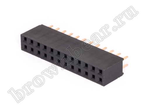 Разъем 2х12 гнездо на плату, шаг 2.54мм