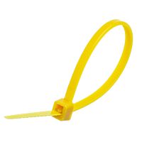Стяжка (хомут) нейлоновая 100 x 2.5 мм, желтая, упаковка 100 шт. CV-100-Y