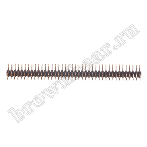 Разъем штыревой двухрядный на плату, 2х40, шаг 2.54мм,  угловой фото 3