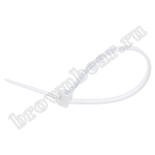 Стяжка (хомут) нейлоновая 100 x 2.5 мм, белая, упаковка 100 шт. CV-100 фото 2