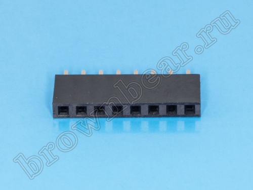 Разъем 1х8 гнездо на плату, шаг 2.54 мм фото 4