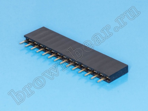 Разъем 1х14 гнездо на плату, шаг 2.54мм фото 3