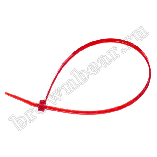 Стяжка (хомут) нейлоновая 280 x 4.8 мм, красная, упаковка 100 шт. CV-280SR фото 5
