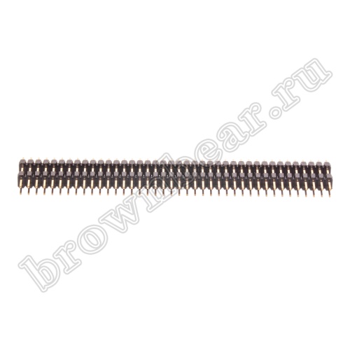 Разъем штыревой двухрядный на плату, 2х40, шаг 2.54мм, межплатный фото 3