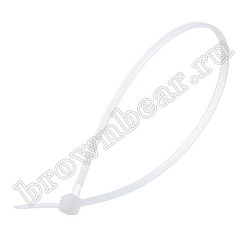 Стяжка (хомут) нейлоновая 200 х 2.5 мм, белая, упаковка 100 шт. CV-200M