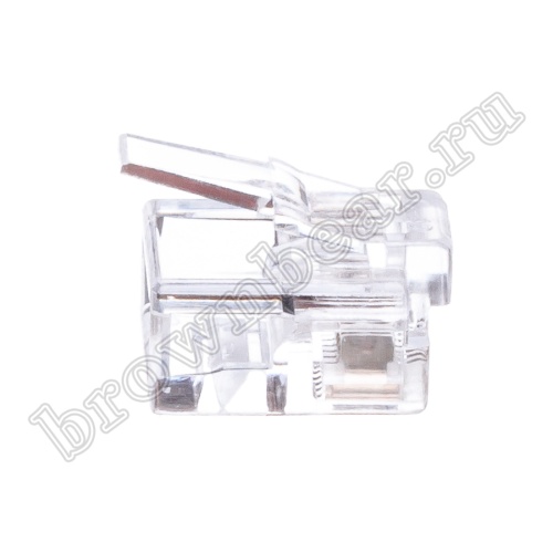 Разъём RJ-11 (6P4C), вилка на телефонный кабель TP-6P4C фото 3