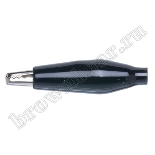 Зажим изолированный 37мм тип 'aligator', черный фото 5