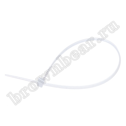 Стяжка (хомут) нейлоновая 150 x 2.5 мм, белая, упаковка 100 шт. ET-3x150 фото 2