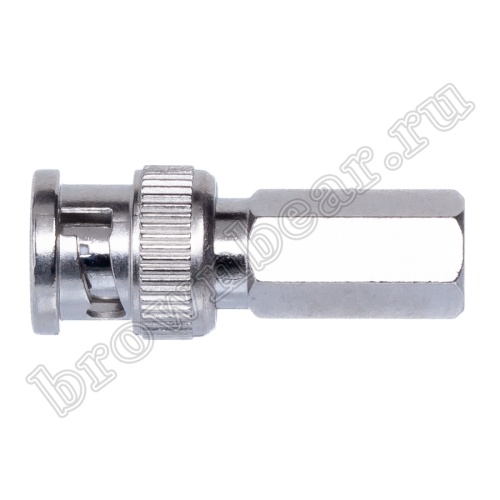 Разъем BNC штекер на кабель RG-58, накручивающийся BNC-U58P фото 2