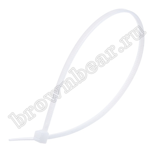 Стяжка (хомут) нейлоновая 200 x 2.5 мм, белая, упаковка 100 шт. ET-3x200
