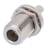 Разъем N Amphenol, гнездо на приборный блок под RG-58, обжимной, крепление гайка 082-5378-RFX