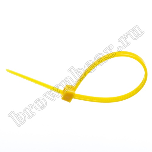 Стяжка (хомут) нейлоновая 100 x 2.5 мм, желтая, упаковка 100 шт. CV-100-Y фото 5