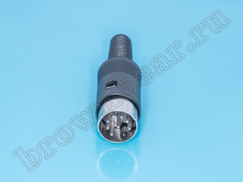 Вилка DIN 8 контактов  на кабель, 41 градус DN-8M2 фото 3