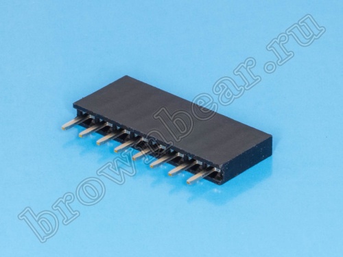 Разъем 1х8 гнездо на плату, шаг 2.54 мм фото 3