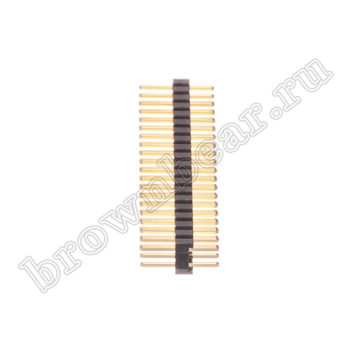 Разъем штыревой двухрядный на плату, 2х20, шаг 2.00мм фото 3