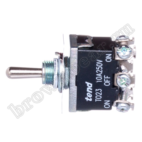 Тумблер двухполюсный, 6 контактов (on-off-on), на панель, с гайкой, DPDT  T023B фото 3